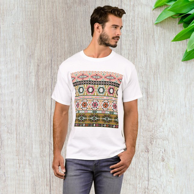Camiseta Patrón Tribal Azteca Colorido Boho Geométrico (Subido por el creador)