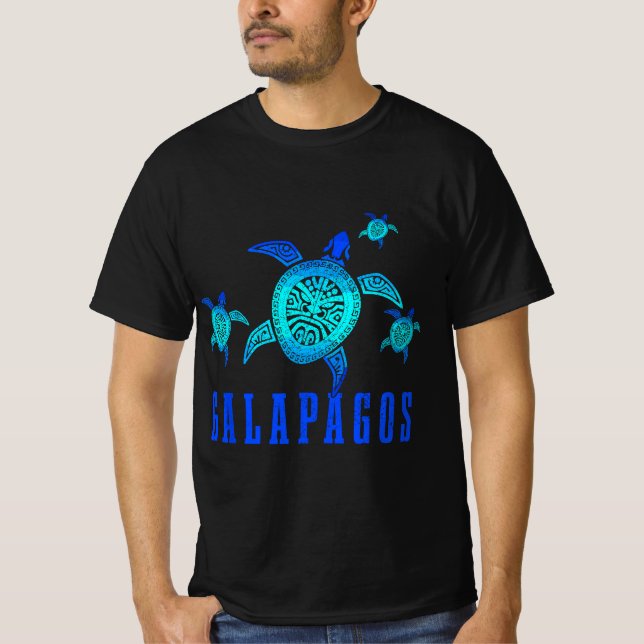 Camiseta Patrón tribal de tortugas marinas de las Islas Gal (Anverso)