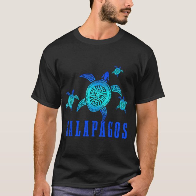Camiseta Patrón tribal de tortugas marinas de las Islas Gal (Anverso)
