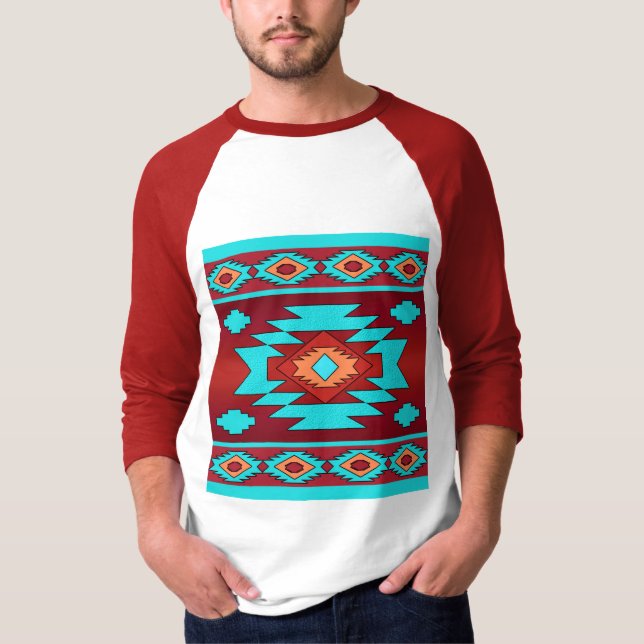 Camiseta Patrón tribal étnico del suroeste. (Anverso)