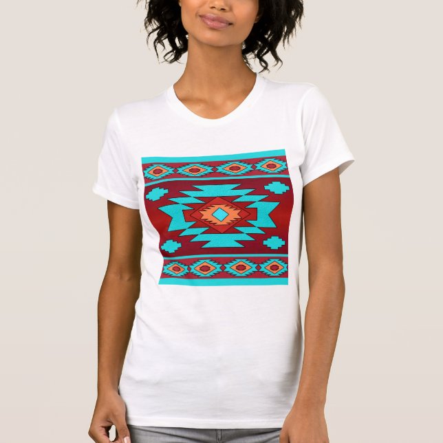 Camiseta Patrón tribal étnico del suroeste.   (Anverso)
