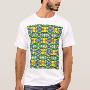 Camiseta Patrón tribal floral, ornamental, dibujado a mano.