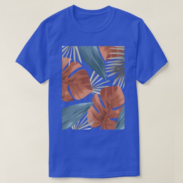 Camiseta Patrón tropical de diseño vintage (Diseño del anverso)