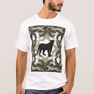 Camiseta Patrón tropical de guepardo de árbol bananero