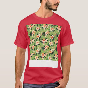 Camiseta Patrón tropical sin foco Hawai Hibiscus Monste