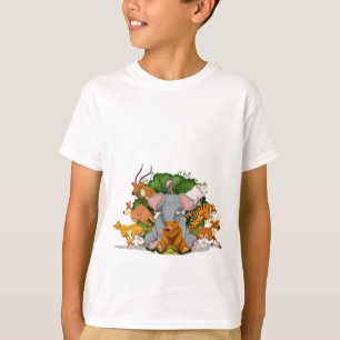 Camiseta Patrón único de animales coloridos