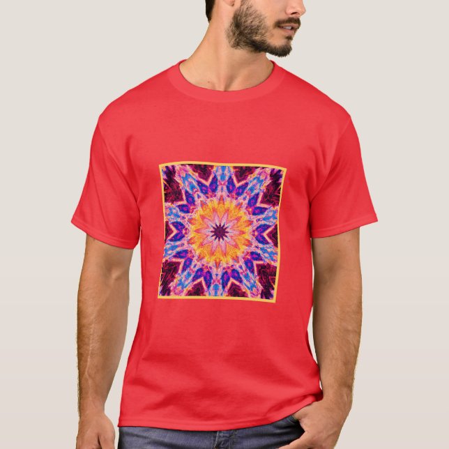 Camiseta Patrón vibrante arte de poder (Anverso)