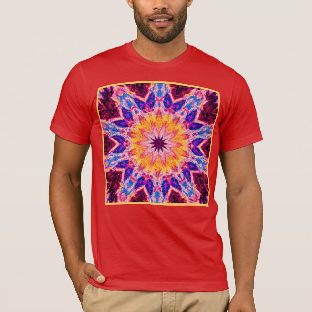 Camiseta Patrón vibrante arte de poder (Anverso)
