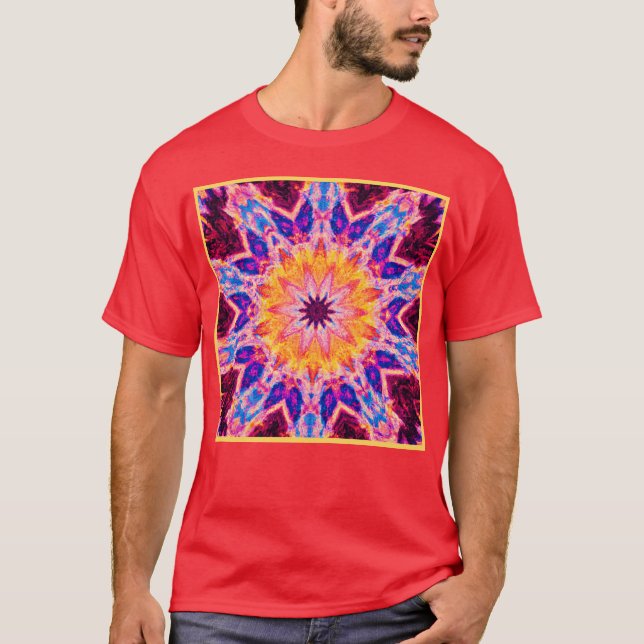Camiseta Patrón vibrante arte de poder (Anverso)