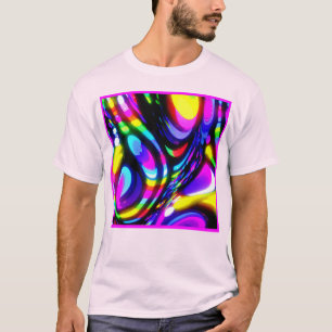 Camiseta Patrón vibrante de fantasía espiral