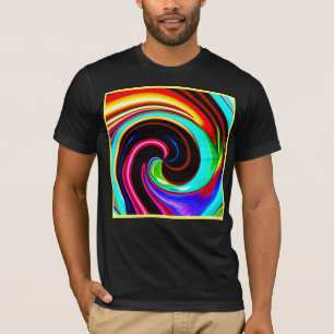 Camiseta Patrón vibrante de fantasía espiral
