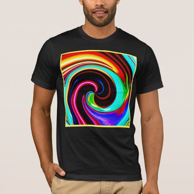 Camiseta Patrón vibrante de fantasía espiral (Anverso)