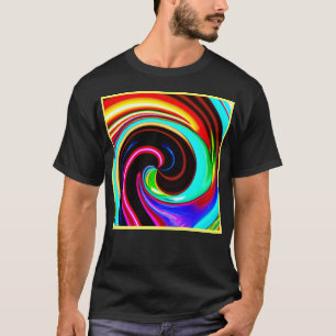 Camiseta Patrón vibrante de fantasía espiral