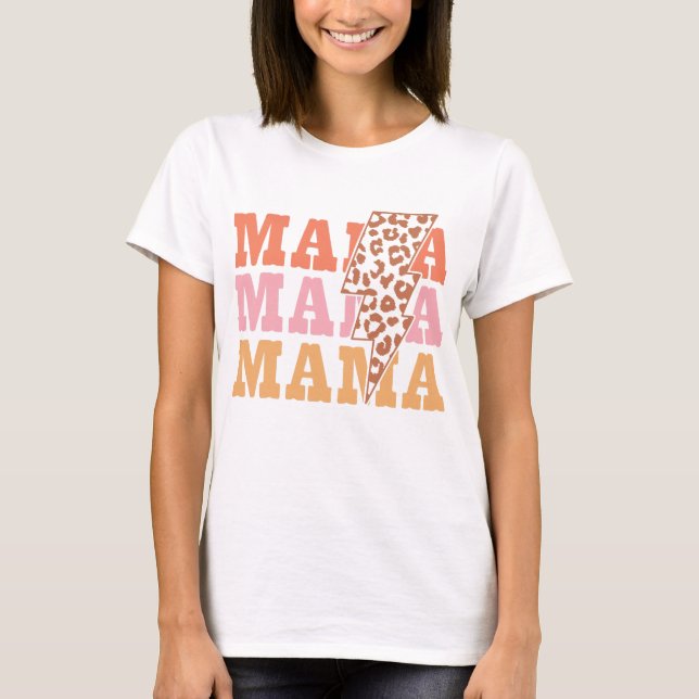 Camiseta Patrón vintage de Mama Leopard (Anverso)