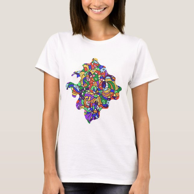 Camiseta  Patrones abstractos  (Anverso)