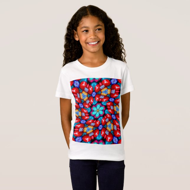 Camiseta Patrones de flores especiales (Anverso completo)