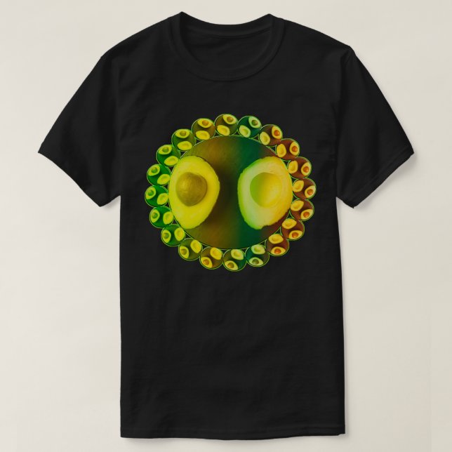 Camiseta Patrones de forma geométrica de copie de aguacates (Diseño del anverso)