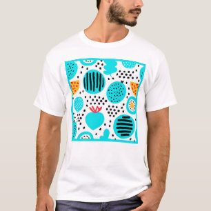 Camiseta Patrones de frutas azules pintando arte. Compra ah