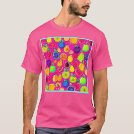 Camiseta Patrones de fusión de frutas vibrantes