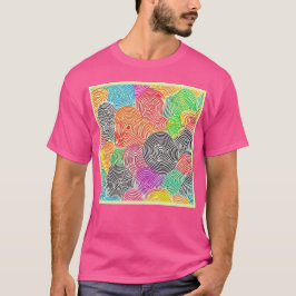 Camiseta Patrones de huellas digitales coloridos Resumen de