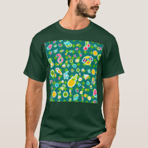 Camiseta patrones de naturaleza de patrones de verano tropi