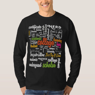 Camiseta Patrones de nube de Word de educación superior