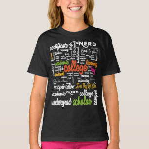 Camiseta Patrones de nube de Word de educación superior