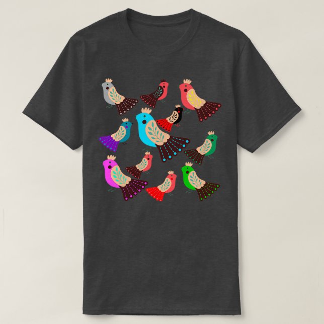 Camiseta patrones de palomas 1 (Diseño del anverso)