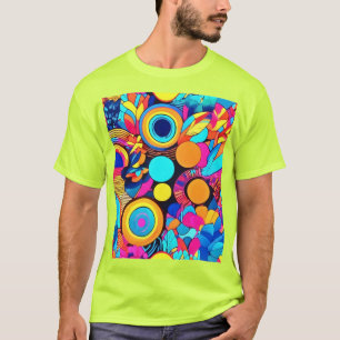 Camiseta Patrones de resumen geométrico vibrante