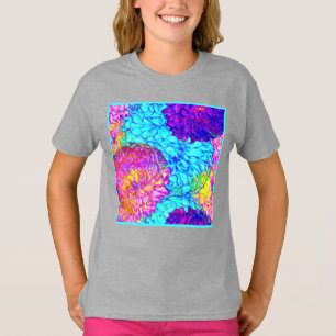 Camiseta Patrones florales audaces y bellos arte