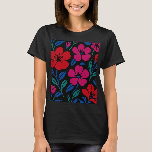 Camiseta Patrones florales modernos (Anverso)
