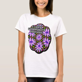 Camiseta Patrones margueritas púrpura