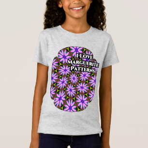 Camiseta Patrones margueritas púrpura