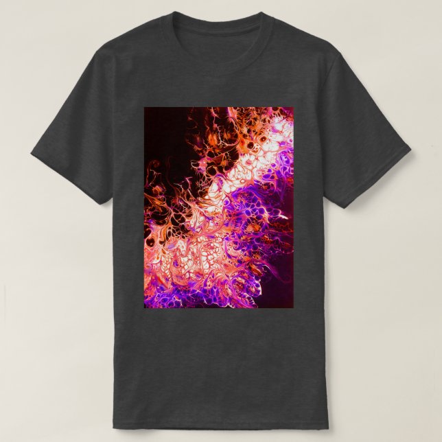 Camiseta Patrones rojos 1 (Diseño del anverso)