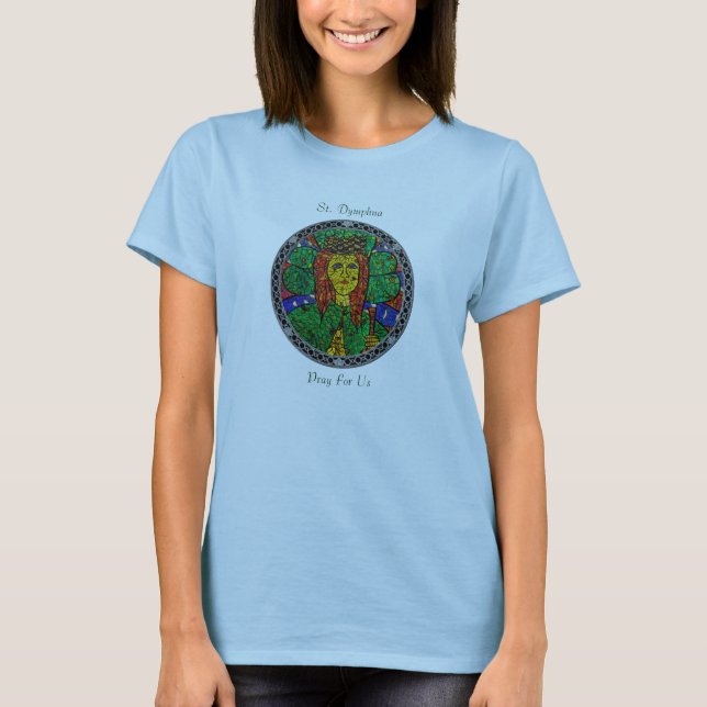 Camiseta Patrono De Preocupación St Dymphna (Anverso)