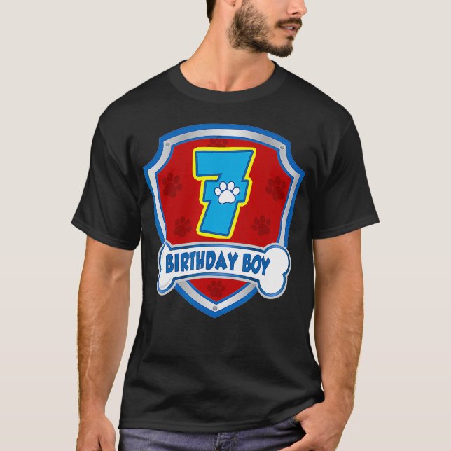 Camiseta Patrulla de 7 años de edad Perro Paw Kid (Anverso)