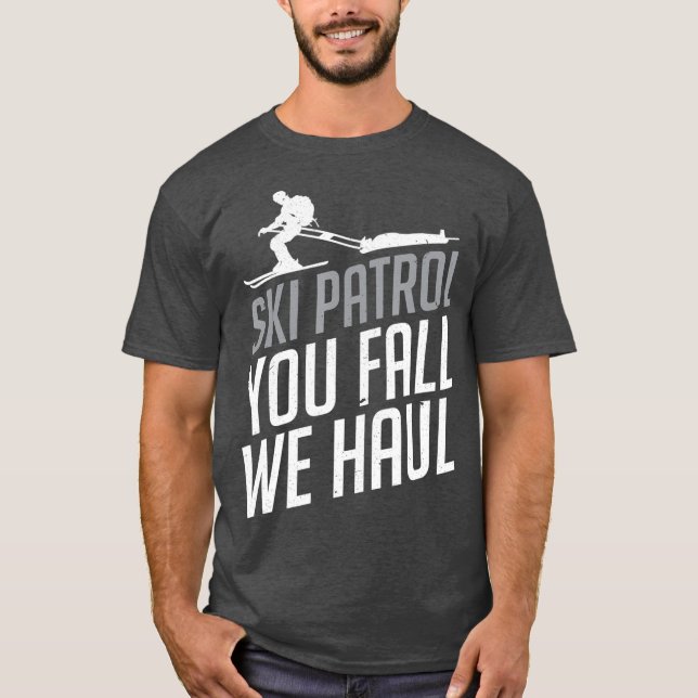 Camiseta Patrulla de esquí: Caes, te llevamos regalo de inv (Anverso)