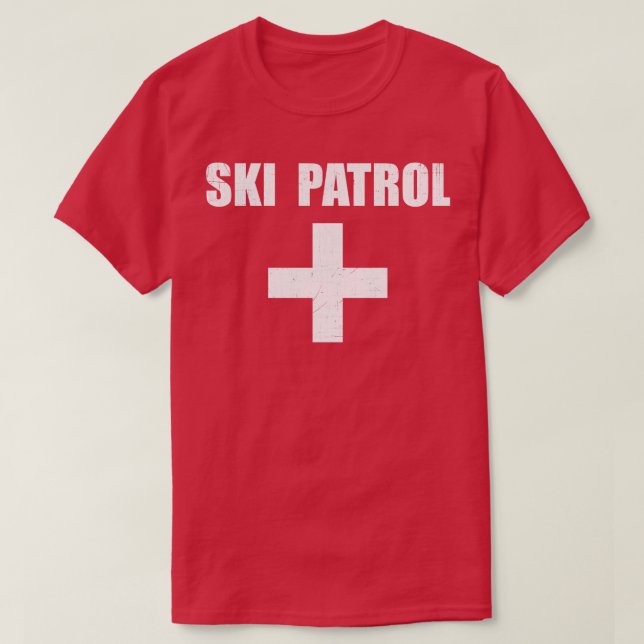 Camiseta Patrulla de esquí de primer auxilio Cabeza de invi (Diseño del anverso)