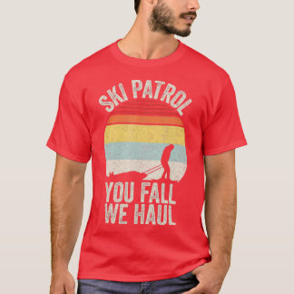 Camiseta Patrulla De Esquí Retro Vintage Cae En El Esquí