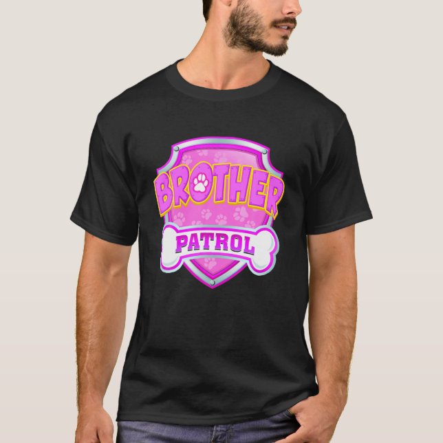 Camiseta Patrulla de Hermanos Graciosos - Perro Mamá, Papá  (Anverso)