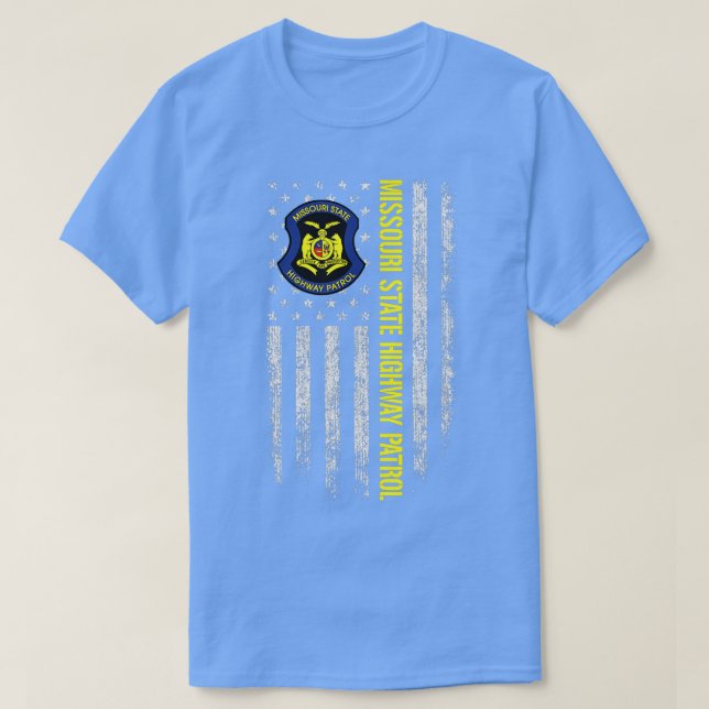Camiseta Patrulla de la autopista estatal de Misuri Bandera (Diseño del anverso)