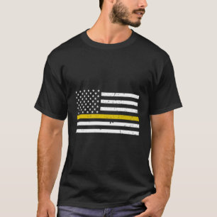 Camiseta Patrulla de la policía de la línea de oro delgada 