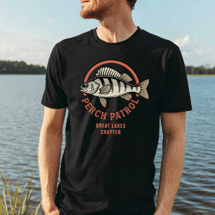 Camiseta Patrulla de Perca Grandes Lagos Pesca de Agua Dulc