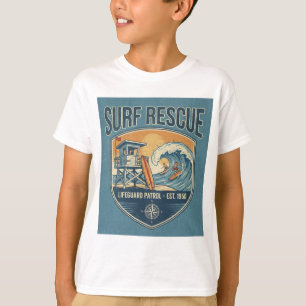 Camiseta Patrulla de Salvavidas de Rescate de Surf Est 1950