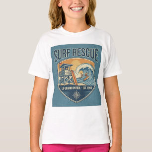 Camiseta Patrulla de Salvavidas de Rescate de Surf Est 1950