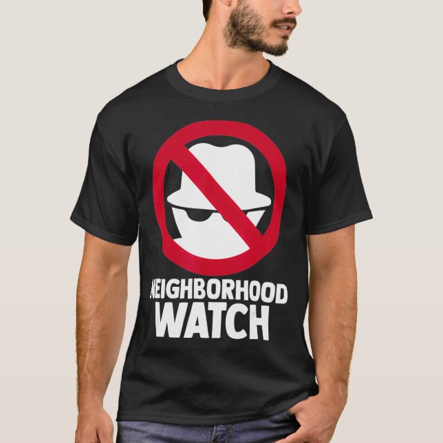 Camiseta Patrulla de seguridad del humor en el vecindario d (Anverso)