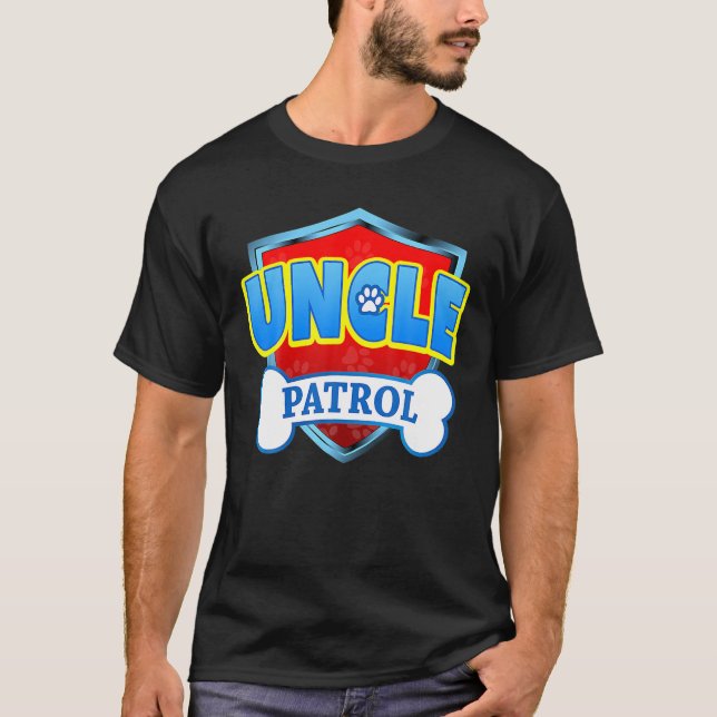 Camiseta Patrulla de Tío Gracioso - Perro Mamá, Papá Para H (Anverso)