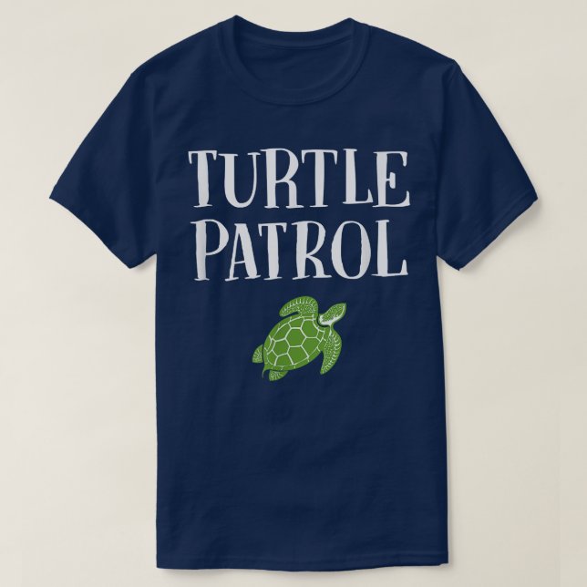 Camiseta Patrulla de tortuga Mascota de la tortuga (Diseño del anverso)