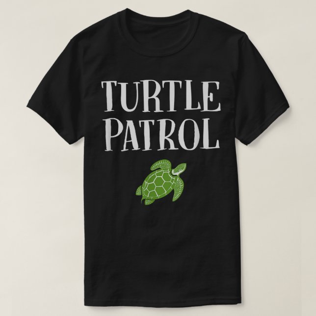Camiseta Patrulla de Tortugas Mascota Linda Tortuga Terrest (Diseño del anverso)