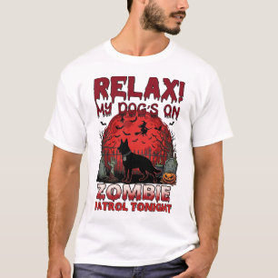 Camiseta Patrulla de zombis relajantes esta noche perro Hal
